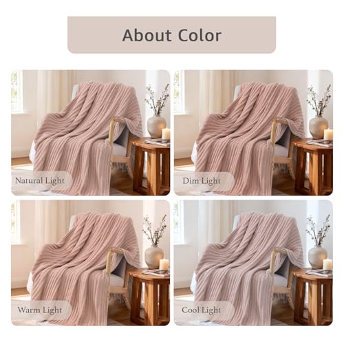 Save on WRENSONGE Pink Striped Throw Blanket - Use Code JLESID2I