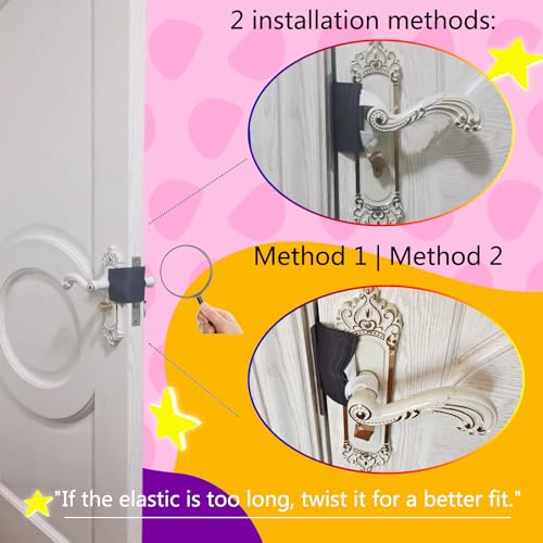 Image of Baby Proof Door Silencer & Cloth Latch Cover, Quiet Close Anti-Slam Pads to Prevent Slamming and Accidental Locking, for Nursery and Toddler Safety (3, Dark Gray, 4.1 * 3.1 inches)
