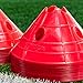 FORZA Soccer SuperCone Training Marker Domes [Pack of 20] - Choose Your Color [4 Color Options] (Red)