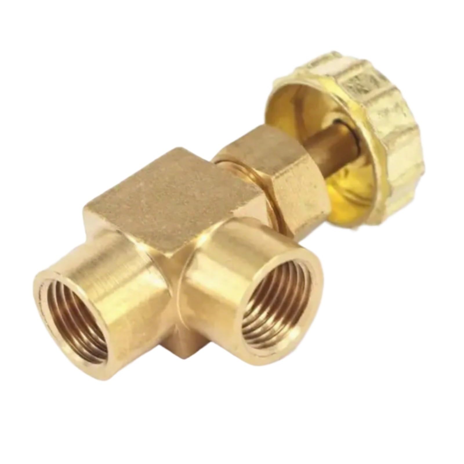 Vanne 1/4" BSP femelle droite en laiton pour circuits pneumatiques d'atelier