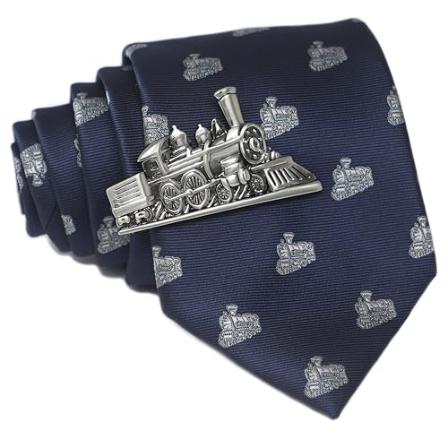 Men Necktie Matching Tie Bar Set Fancy Animal Sports Tie And Clip Gift Set In Box