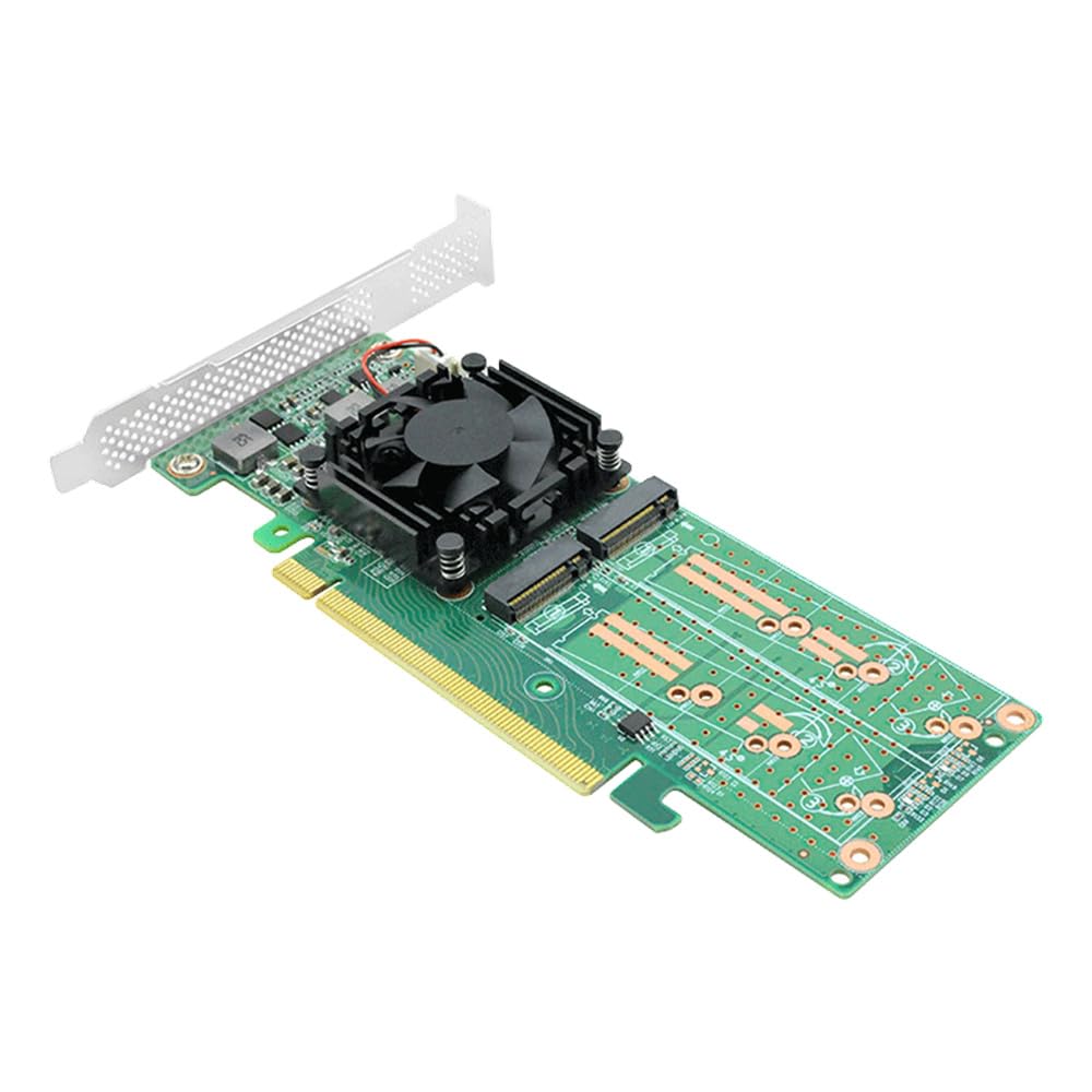 Linkreal PCIe 3.0 X16 to Quad M.2 NVMe SSD Swtich Adapter Card for Servers-LRNV9547L-4I