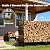 VICEARTH 8FT Firewood Rack with Cover Outdoor, Heavy Duty Wood Storage Rack with 600D Oxford Waterproof Full Cover for Fireplace, Patio, Deck, 1/2 Cord Log Holder with Firewood Carry Bag