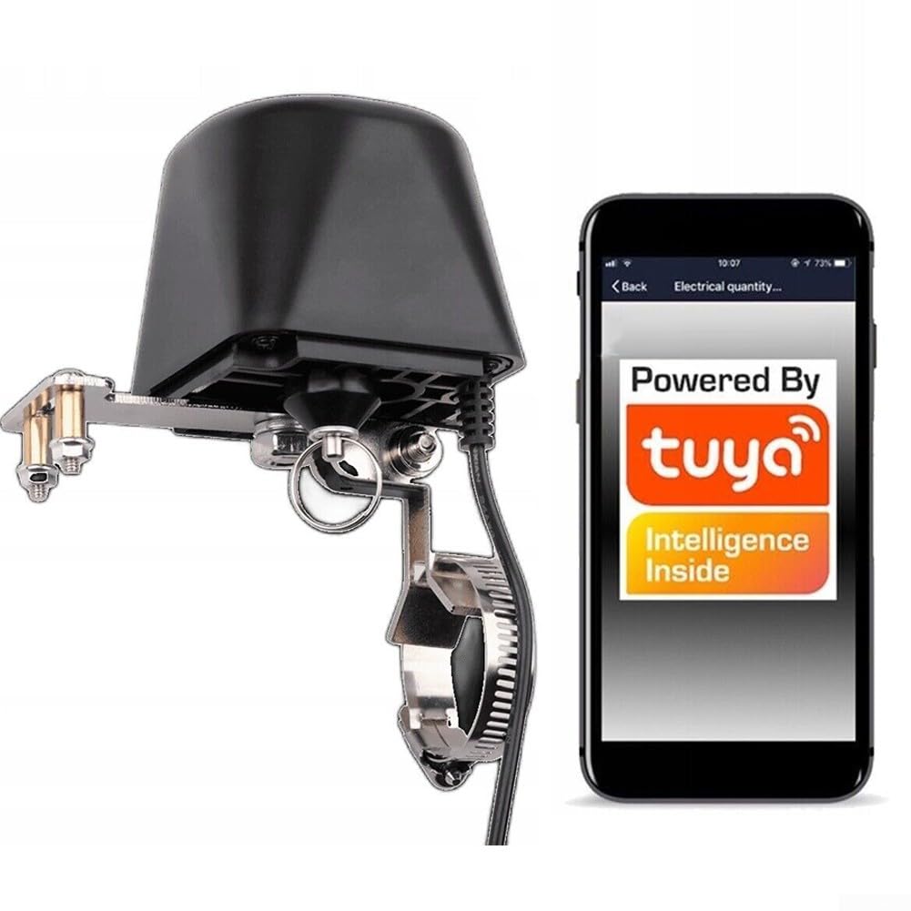 Válvula de agua inteligente WiFi/Bluetooth con control por voz,Para TUYA WiFi 2.4GHz Control de Válvula Control Inteligente Agua/Gas Válvula Tipo Válvula para cocina, jardín y granja