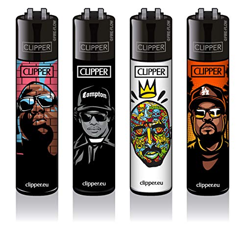 CLIPPERS Hip Hop Legends 4 x Lighters - Rappers Edition