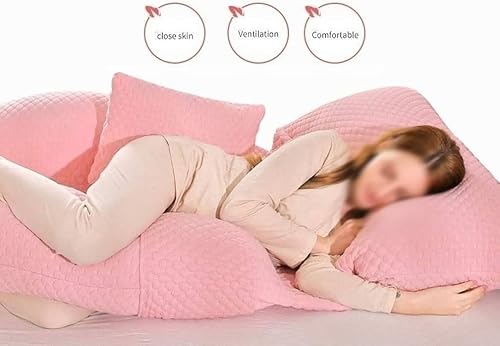 Miniatura 4 de TOEWOE Almohada de embarazo en forma de U, almohada de cuerpo completo para mujeres embarazadas/durmientes de lado, almohada de maternidad para
