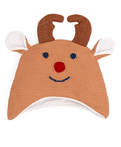 Image of Mi Arcus Baby Reindeer Knitted Cap for Winter - Fun Days