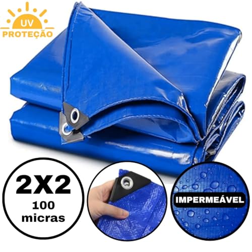 Kit Lona 5x5m Impermeável 75G Com Corda 10 Metros