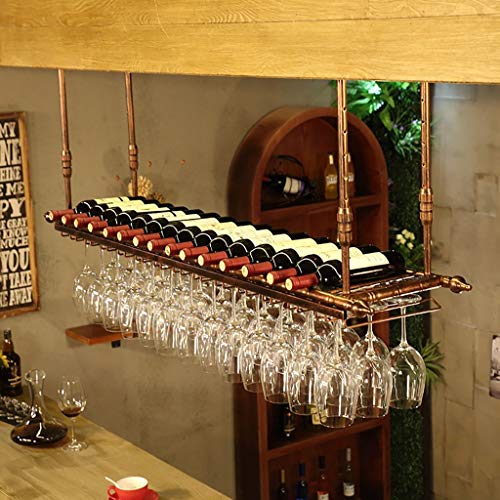 Porte-gueule à vin suspendu au plafond LWX avec cadre de verre métal