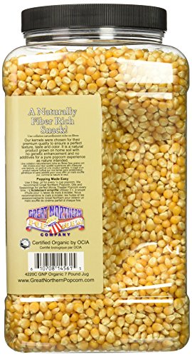 Great Northern Popcorn Company 4220 GNP ORGANIC 7 POUND JUG Organic Popcorn Kernels thumb #1