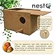nestQ Vogelnest für Agaporniden Nistkasten Untrennbares Bett, Zuchthaus aus Holz für Vögel, mit Haken für Vogelkäfig, Unzertrennliche Behausung 23 cm x 13,5 cm x 13,5