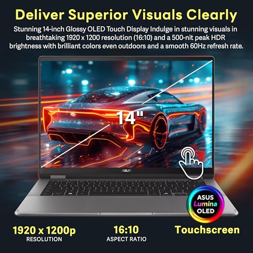 Image of ASUS Vivobook Flip 14 inch 2-in-1 WUXGA Touch Laptop, Intel Ultra 7 256V, 16GB LPDDR5, 3TB Storage (2TB SSD+1TB Docking Station), Intel Arc Graphics, Backlit Keyboard, Webcam, Wi-Fi 7, Win 11, Gray