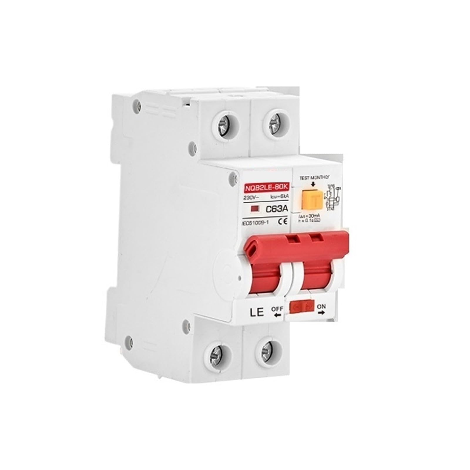 Interruptor para reformas eléctricas de cocinas con disyuntor 2P 16A AC 230V