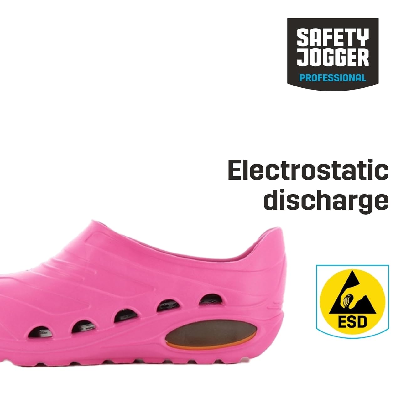 Safety Jogger Lightweight Clog Women - Slip On Clog for Men, Anti-Slip, Anti-Bacterial, Anti-Static and Anti-Fungal, Ideal for Hospital and Kitchen, Pink UK 4/5 4 51ktV6qA74L. SL1280