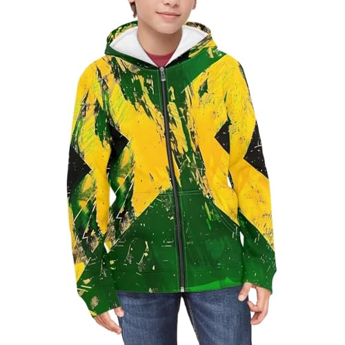 Hoodies Hooded Sweatshirt Playwear Kids Zippered Hoodies with Pockets Long Sleeve Activewear for Boys, S-XL