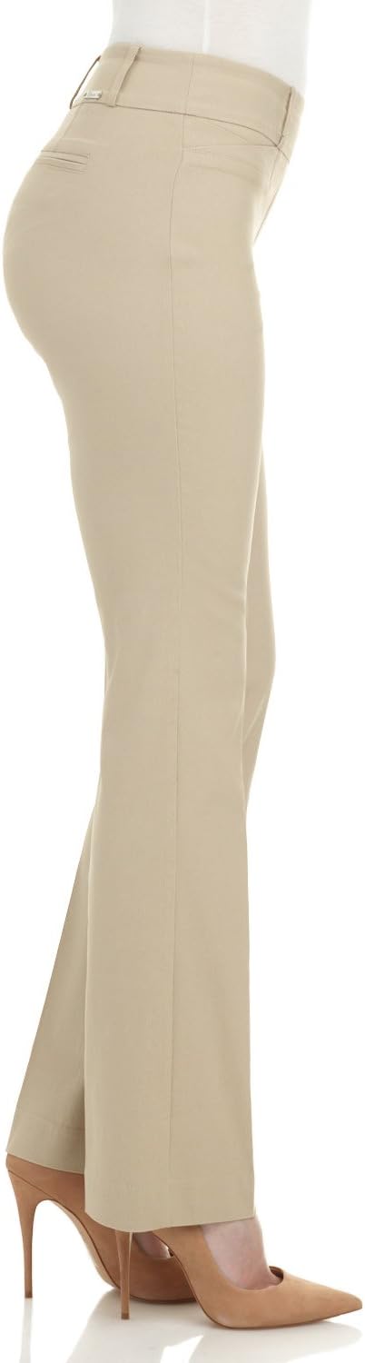 Rekucci Womens Ease into Comfort Fit Barely Bootcut Business Casual Stretch Pants in Regular/Tall/Petite fit - Image 3
