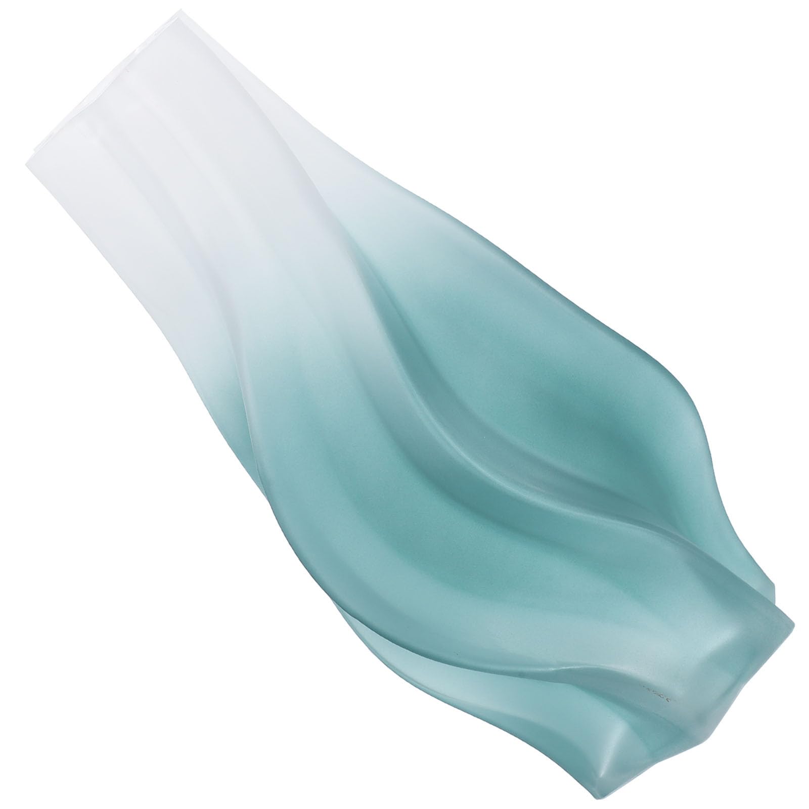 Grand vase en verre dépoli vert pour sublimer les bouquets hauts