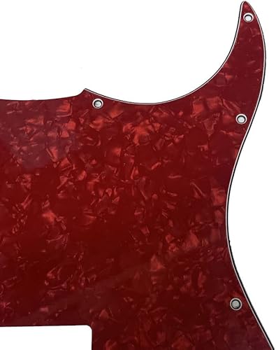 Miniatura 4 de KAISH Placa de rascar para Delonge Stratocaster/Strat Style One Humbucker de 11 agujeros para Delonge Stratocaster/Strat Black Pearl Negro