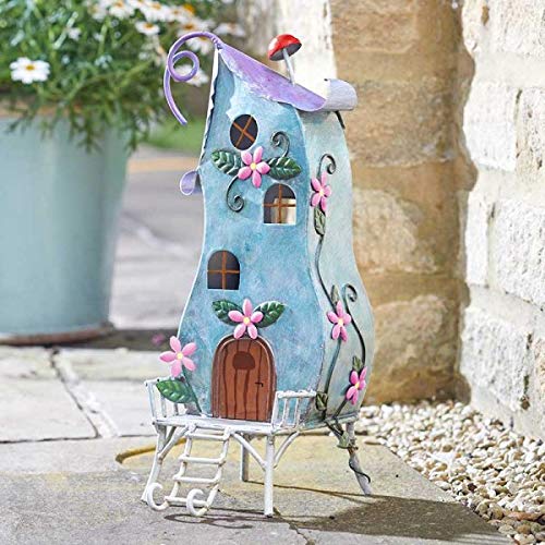 Garden Mile Pixie Palace Fairy Houses For The Garden Ornaments Outdoor Fairy Houses Weatherproof Outdoor Decorations For Patio Yard Lawn Metal Lawn Ornaments With Hand Painted Details Garden Mile Pixie Palace Fairy Houses For The Garden Ornaments Outdoor Fairy Houses Weatherproof Outdoor Decorations For Patio Yard Lawn Metal Lawn Ornaments With Hand Painted Details