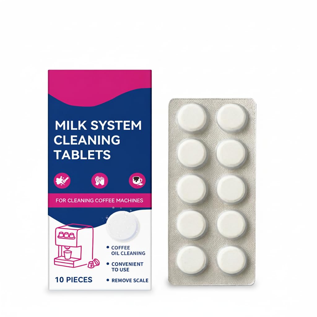 – 10 - Pack Effervescent Coffee Machine Cleaner Tablets - Powerful Descaling & Deodorizing for All Coffee Makers, Espresso Machines and Single - Serve Devices