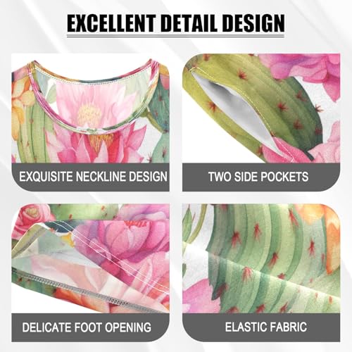 Cactus(38) Kids Pjs Set Boys Girls Summer Short-Sleeve Sleepwear Pajamas 2PCS4