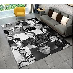 IXITAB Elvis Presley Retro Area Carpet, Tapis pour Salon Chambre Canapé Paillasson Décoration, Enfants Jouent Tapis De Sol Antidérapant 80X150Cm - Les Beatles, Paul McCartney, John Lennon, RIngo Starr, George Harrison