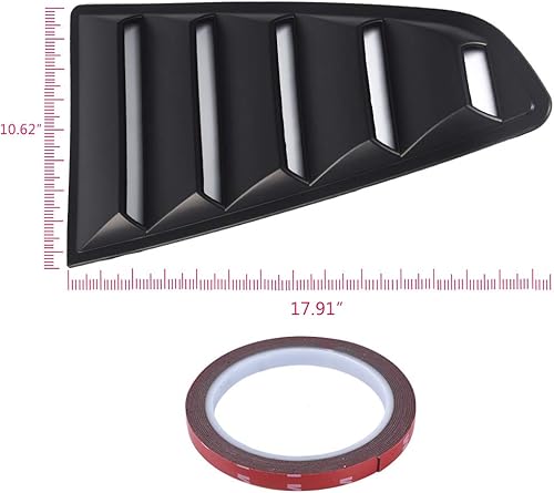 Para 2015 2016 2017 2018 compatible con Ford Mustang GT V6 Ventilaciones Estilo Cuarto 1/4 Ventana Lateral Cubierta de la Cuchara