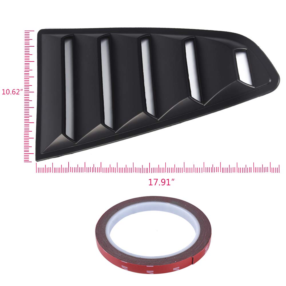 G-PLUS for 2015 2016 2017 2018 Compatible for Ford Mustang GT V6 Vents Style Quarter 1/4 Side Window Louver Scoop Cover