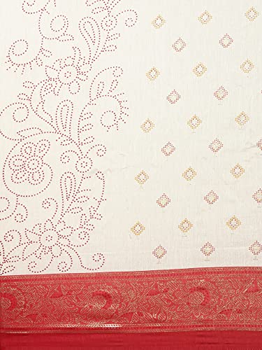 Image of AKHILAM Women's Banarasi Silk Printed Saree With Unstitched Blouse Piece (F013PJ139 Parent)