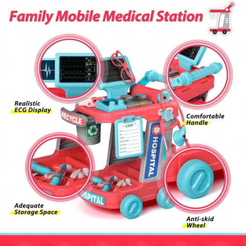 Image of Liberry Toddlers Doctor Kit Toy for Girls Boys Ages 2 3 4 5, Red