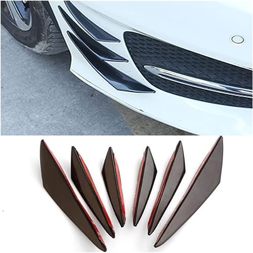 LHyfA Spoiler Parachoques para Hyundai Ix35 IX45 IX25 I20 I30 Sonata Verna Solaris Elantra Akzent,Coche Divisor Parachoques Delantero Alerón Cubierta Cuchillo Embellecedor,B-Schwarz