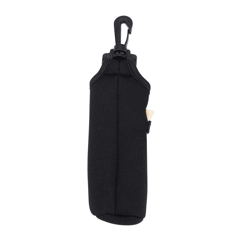 Keenso Ball Bag Holder, Portable Waterproof Anti-dust Clip Utility Pouch Sports Golfing Accessories with Tees(Black) Golf - Image 3