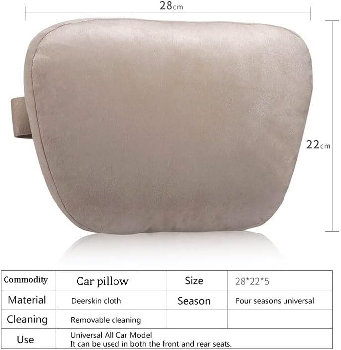 X Car Headrest Seat Neck Pillow Traveling Neck Support Cushion Accessories X (Color : 1Pcs Beige)