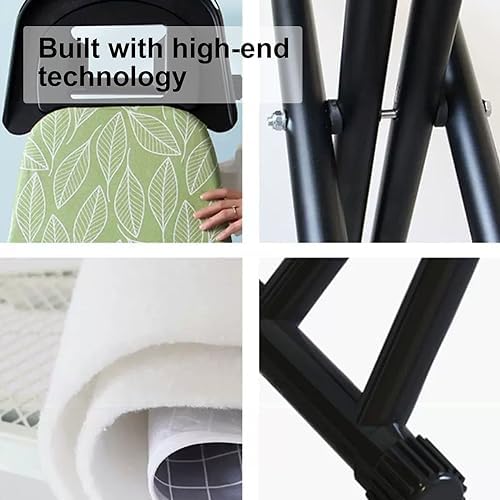 Compact Heavy-Duty Ironing Board - Foldable Tall & Wide Design with Iron Stand - Ideal for Small Spaces, Portable & Space-Saving Solution (Color: A)