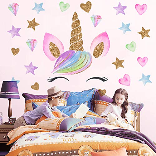 Vinilos Decorativos Unicornio Rosa 28x28 cm 50 piezas miniatura 2