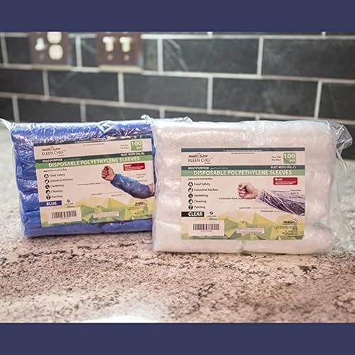KLEEN CHEF Mangas e aventais descartáveis para manuseio de alimentos, Azul/2000 peças, tamanho �nico
