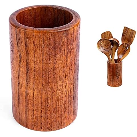 AVOCRAFTS Wooden Kitchen Utensil Holder Cover