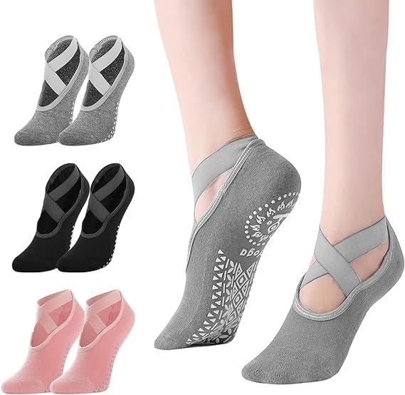 Sintege Yoga-Socken Damen Mit Griffen – Rutschfest, Kniehoch, Verstellbar Für Pilates & Training