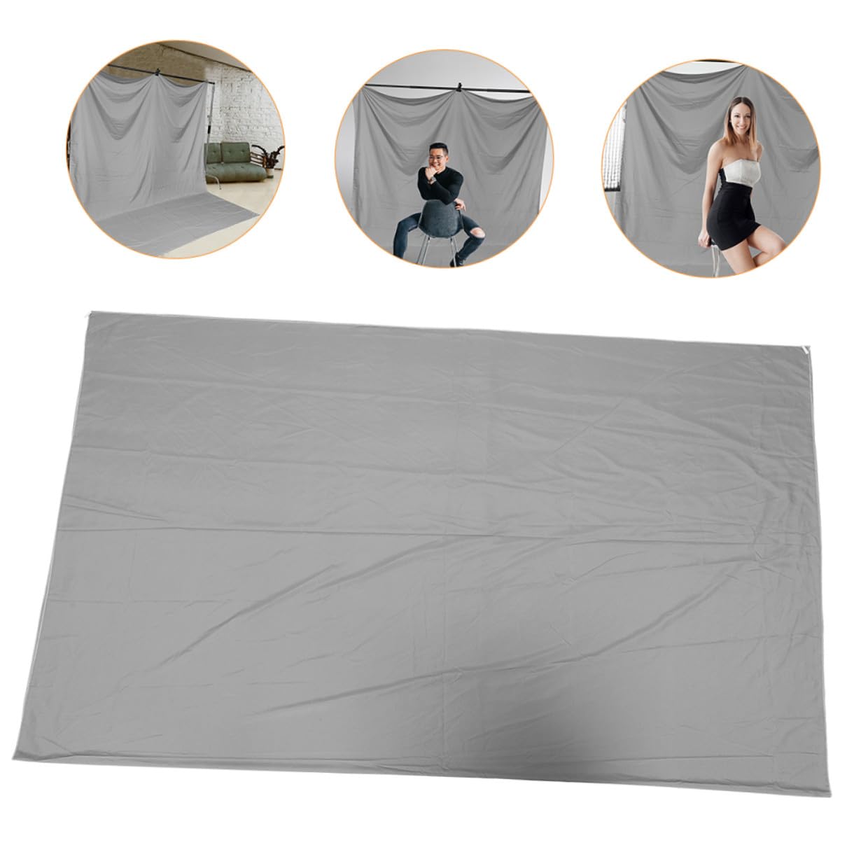 LALAFINA Sfondo Fotografico Grigio 3x2 M Ispessito Lavabile per Studio e Decorazioni Domestiche, Telo di Sfondo Resistente per Allestimenti Scenici e Banchetti, Panno Fotografico Versatile