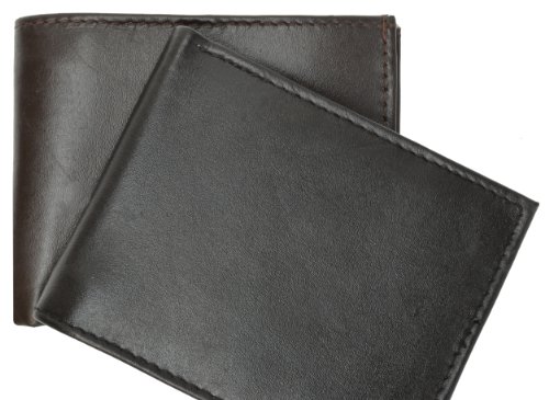 MARSHAL Genuine Lambskin Soft Leather Bifold Credit Card Wallet with Coin Pouch4