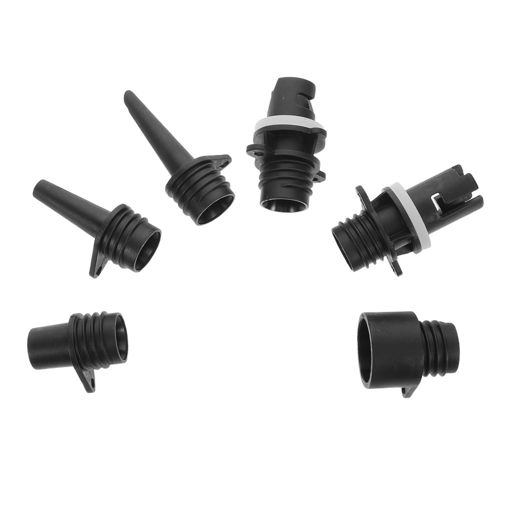 JUMPLAWN Inflatable Pump Adapter for Kayaks Boats and Air Mattresses Air Pump Adapter for Inflatables 6 Pack Valve Nozzles Compact Accessory for Outdoor Camping