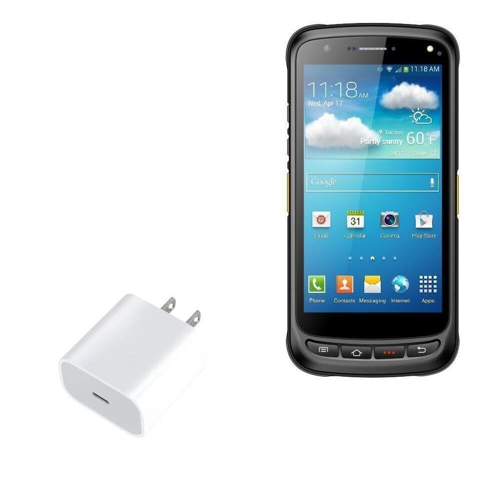 BoxWave Charger Compatible with Chainway C71 Biometrics Reader - PD GAN miniCube (30W), 30W Tiny PD GAN Type-C Wall Charger - Winter White