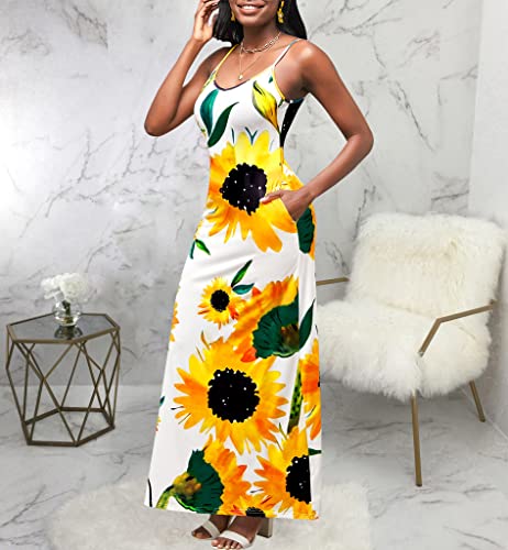 Image of SheKiss 2026 Women's Casual Summer Floral Long Maxi Dresses Floor Length Sleeveless Plus Size Sundresses
