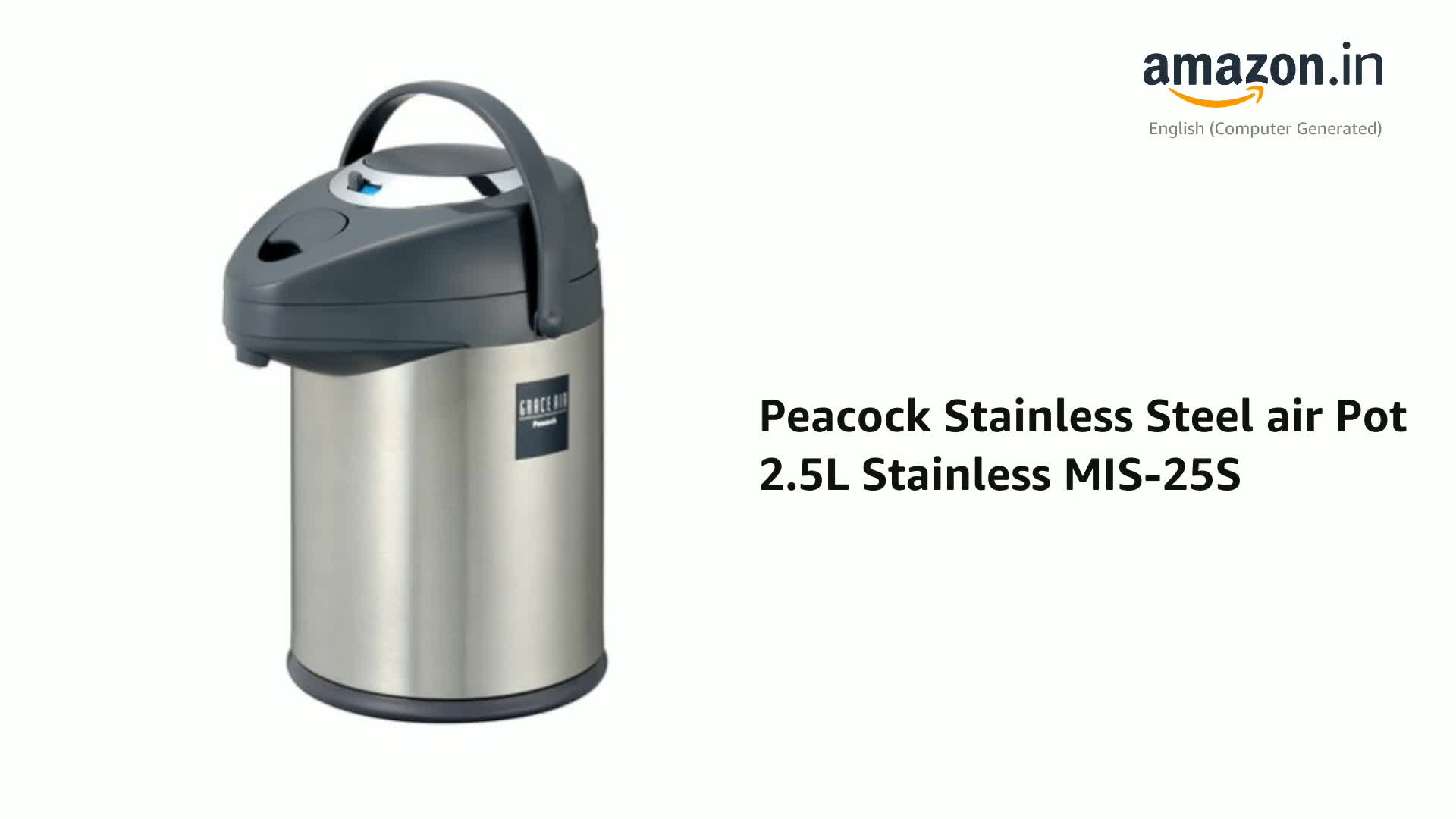 Peacock Stainless Steel air Pot 2.5L Stainless MIS-25S (XA) (Japan