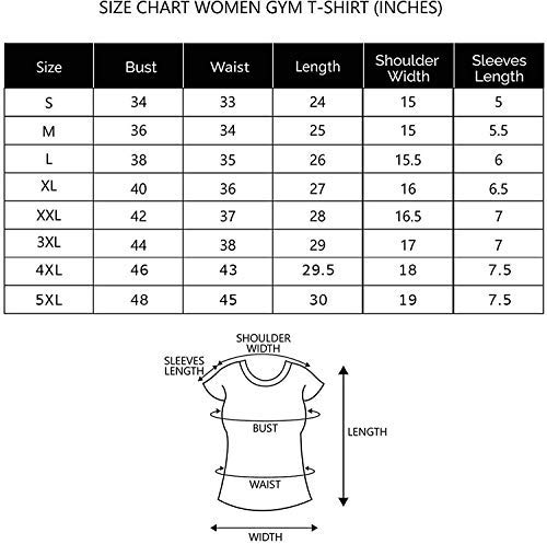 CHKOKKO-Womens-Round-Neck-Half-Sleeves-Gym-Sports-T-Shirt