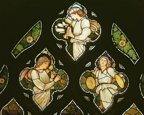 Impression d'art Les anges musicaux déco chambre vintage Burne Jones 60x90cm