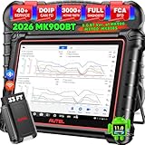 Autel Scanner MaxiCOM MK900BT, 2026 MK900-BT Bidirectional Diagnostic Scan Tool, 2.0 BT Ver. of MK900 MX900, 8in Up of MK808S MK808BT PRO MX808S MK808Z, 40+ Reset, 3K+ Active Tests, CAN FD & DoIP, FCA