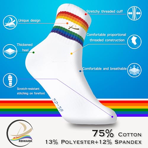 Cotton Lightweight Hiking and Mountaineering Rainbow Socks3
