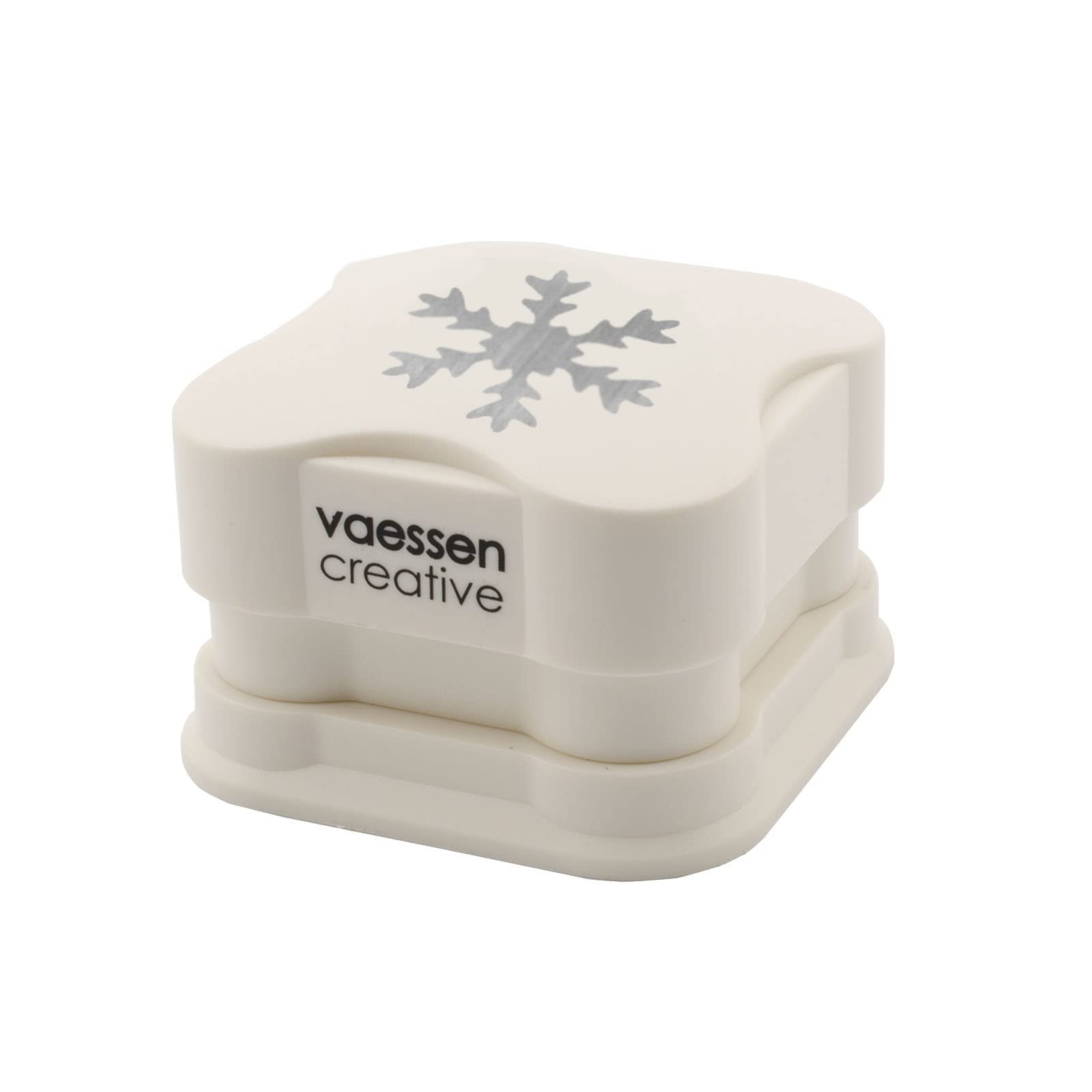 Vaessen Creative Magnetic Paper Punch - Snowflake - 3,8 x 3,8 cm - Circle Cutter for Crafting and Card Making