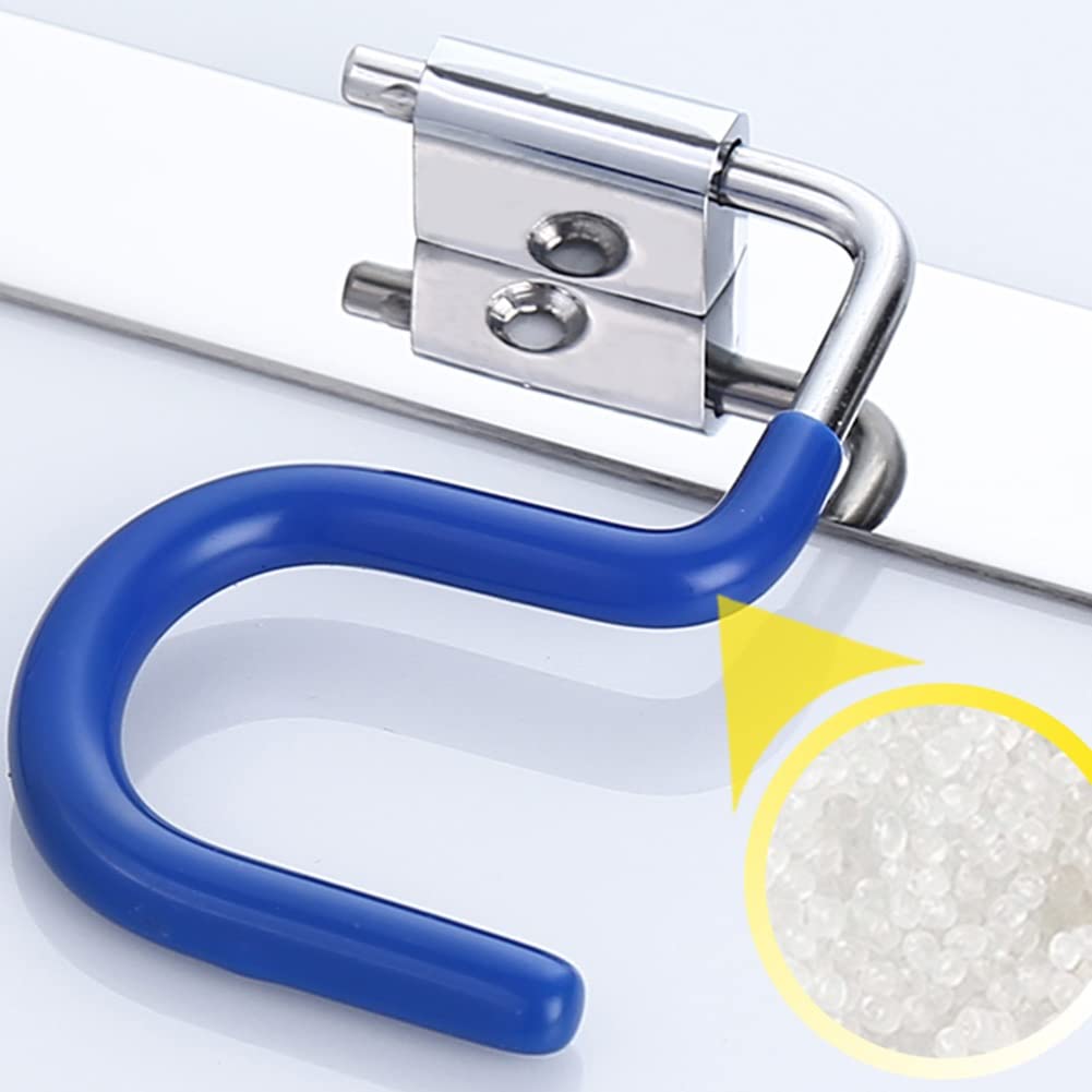 Porta Scopa E Mocio, Telaio in Acciaio Inossidabile 304 A Parete Antiscivolo Resistente all'Usura Gancio Hardware Ciondolo per Garage Giardino Cucina Bagno (Color : Silver-A, Size : 62x9cm)